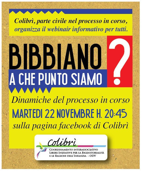 BIBBIANO: A CHE PUNTO SIAMO ? – Webinar Il 22 Novembre 2022 H. 20:45